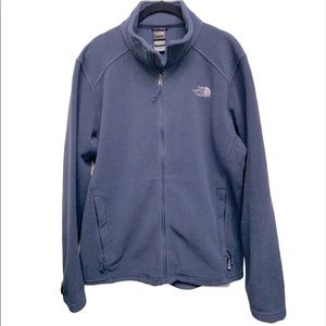 The North Face mens navy fleece jacket, size M